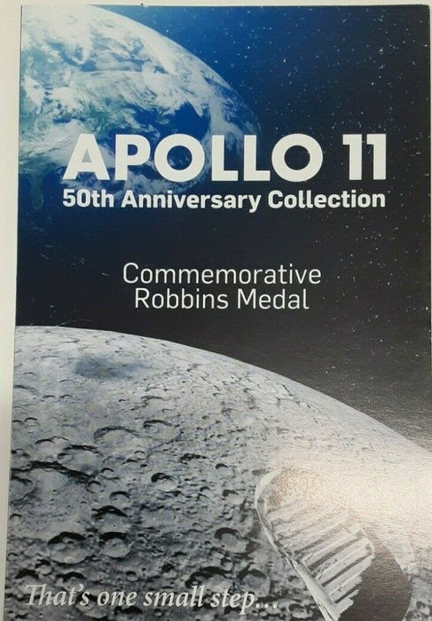 Apollo 11 50th Ann Robbins Medal/Patch Set Mans 1st Lunar Landing in Folder