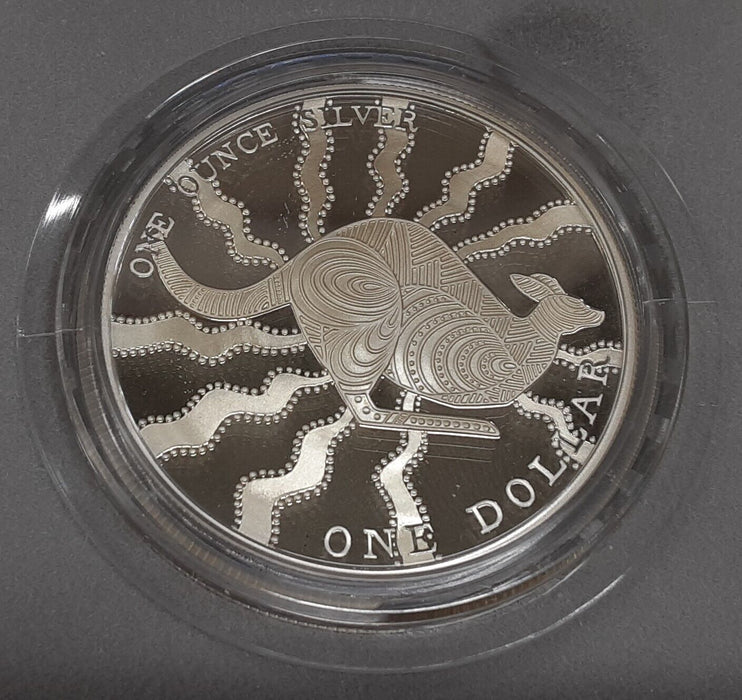 2002 Australia 1 OZ .999 Silver Proof Roo Coin w/ Outer Box, Case & COA