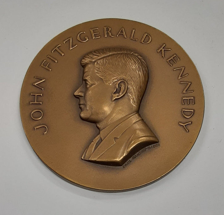 John Kennedy Presidential HR Bronze Inaugural Medal in Original Box MACo