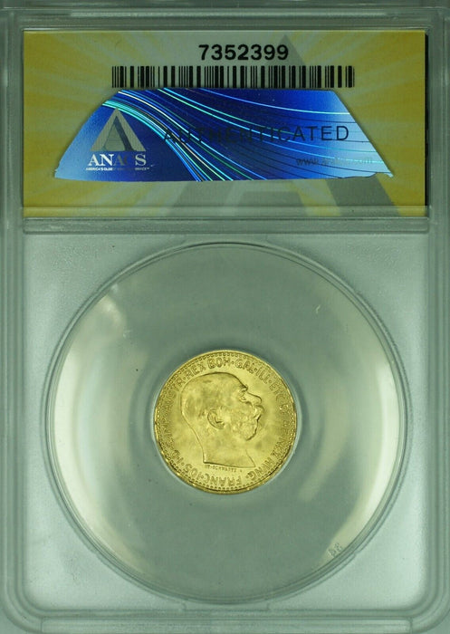 1912 Austria Restrike 10 Corona Gold Coin ANACS MS-66