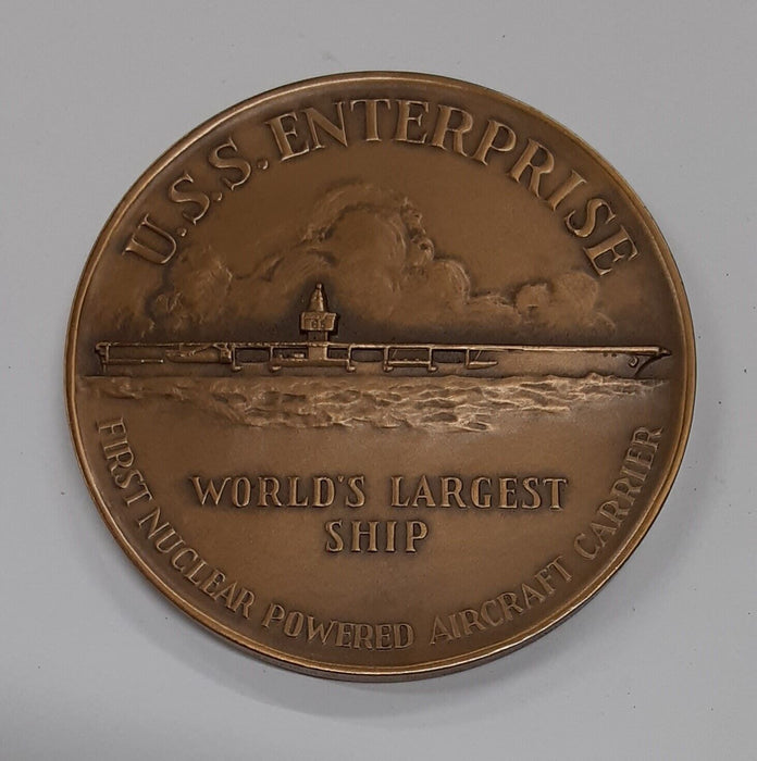 Bronze Medal Commemorating Launch of USS Enterprise (CVN 65) in 1960 by MACo