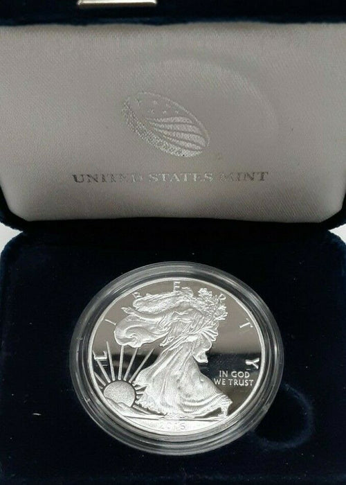 2016-W Proof American Silver Eagle S$1 1 Oz Troy .999 Fine in OGP With COA
