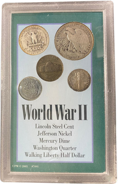 1942-1945 World War II 5 Coin Set America Fights for Freedom Collection