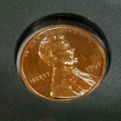 1961 Proof Lincoln Cent 1c Coin in Plastic Holder - Proof
