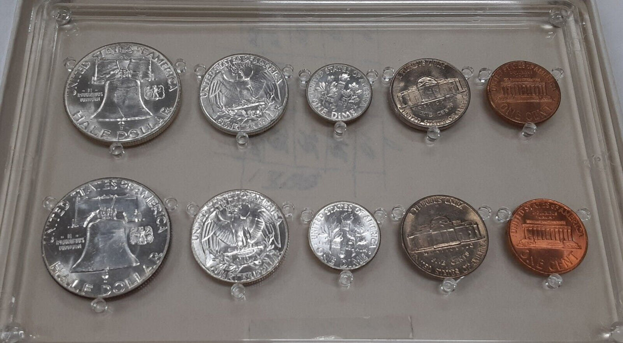 1959 P&D UNC Set in Seitz Holder - Brilliant Uncirculated 10 Coins Total