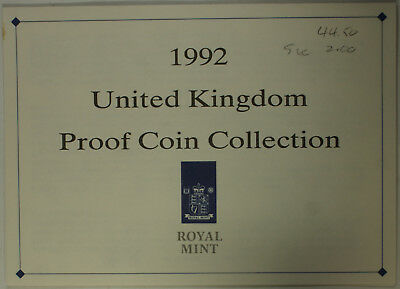 1992 Royal Mint Blue Box United Kingdom Proof Coin Collection 9 Coin Set w COA