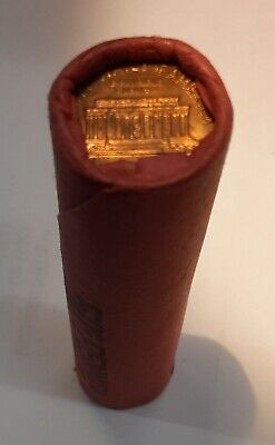 1969 US Lincoln Cents BU Roll of 50 Coins Total in OBW/Coin Tube