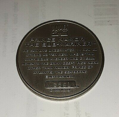 1999 Marvel Comics UNC Small Size (38mm) Collector Medal - Sub-Mariner
