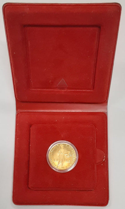 1985 Netherlands Proof Gold Ducat Coin 1586 Design .983 Fine 3.494 Grains W Case