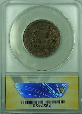 1853 Braided Hair Large Cent ANACS VF-25 Details Cleaned (43)