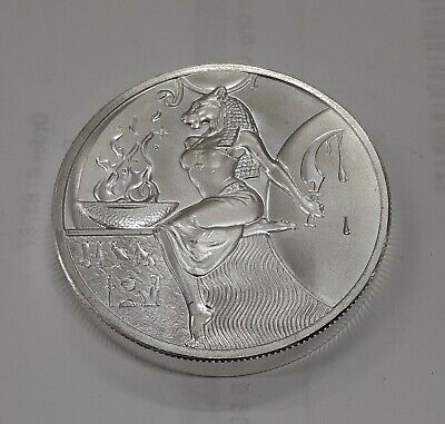 Gods of Ancient Egypt - Bastet Design - 2 Ounce .999 Fine Silver Round