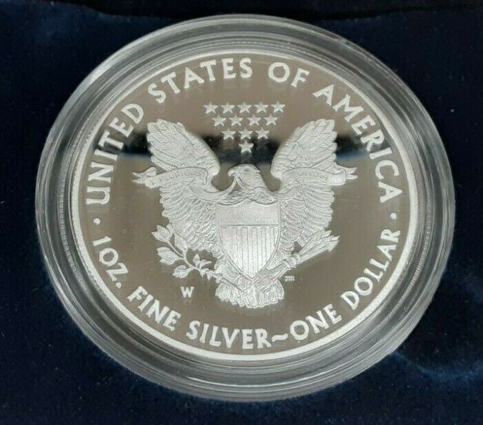 2013-W Proof American Silver Eagle S$1 1 Oz Troy .999 Fine With COA & OGP