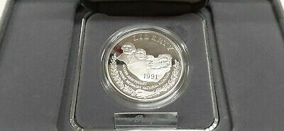 1991-S Mount Rushmore Commemorative Coin Proof Silver Dollar in OGP W/COA