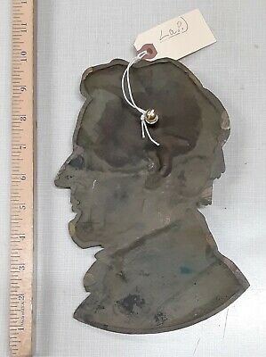 Abraham Lincoln Large High Relief Bronze Bust Silver Plated - Size 9.5" x 6"