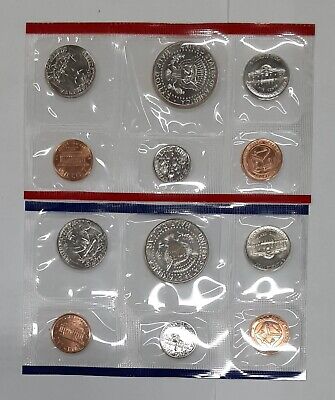 1990 P&D United States 10 Coin BU Mint Set In Plastic - NO Envelope & COA