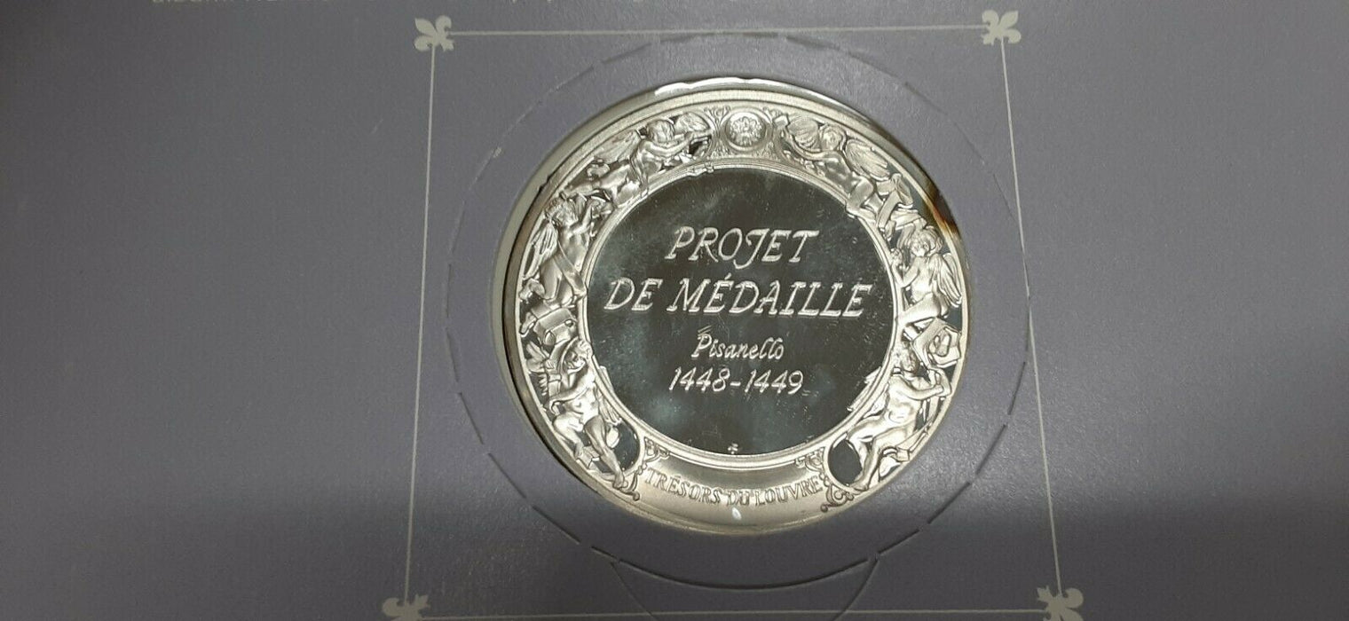 Franklin Mint Treasures of The Louvre .925 Silver Medal- Study for a Medal