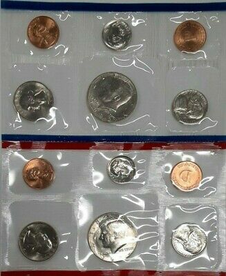 1985 P&D United States Mint Set - 10 BU Coins with Envelope & COA