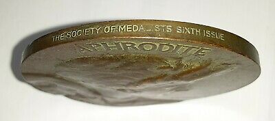 Vintage HR 2 7/8" Dia. Bronze Medal Aphrodite by MACo Medalists Soc. 6th Issue
