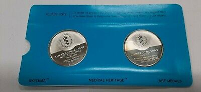 History of Dentistry .925 Silver PF Medals Franklin Mint- AJDS/L.DaVinci