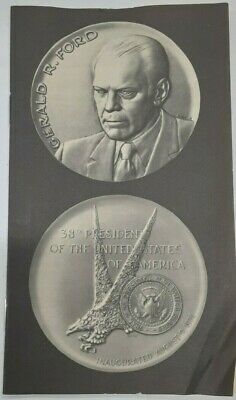 Gerald R. Ford 1974 Inaugural Medal in .999 Fine Silver 63MM by Medallic Art