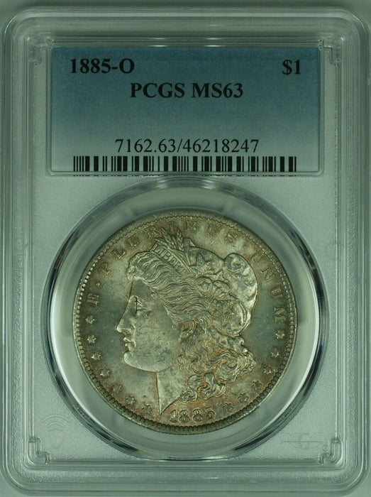 1885-O Morgan Silver Dollar Coin PCGS MS-63 w/Toning (47)