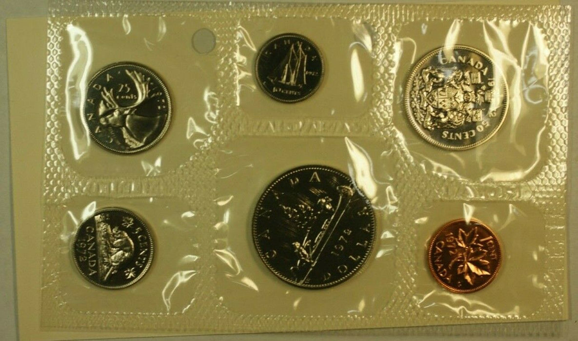 1972 Canada Prooflike PL 6 Coin Set BU Coins In OGP W/ COA