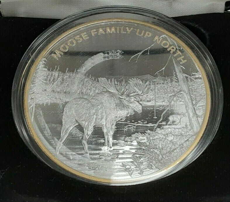North American Hunting Club/Les Kouba Tribute Silver Plated Medal Case w/COA