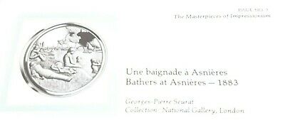 Masterpieces of Impressionism Gold Plated .925 Silver PR Medal-Bathers/Asnieres
