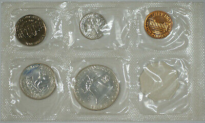 1959 US Mint Silver Proof Set 5 Gem Coins in Opened Original Envelope