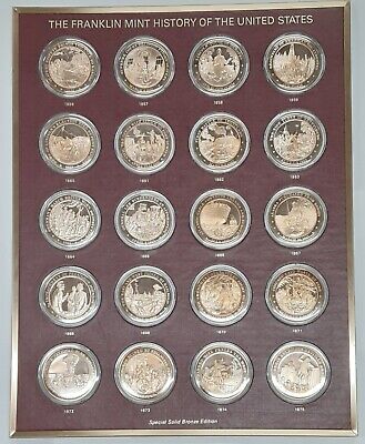 The Franklin Mint History of the US - Complete 200 Pc Bronze Proof Medals Set