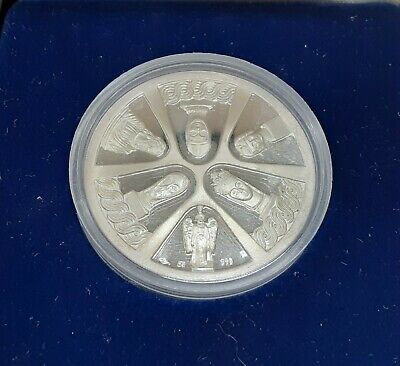 1990 Republic of Yugoslavia Croata .925 Silver Medal in Case