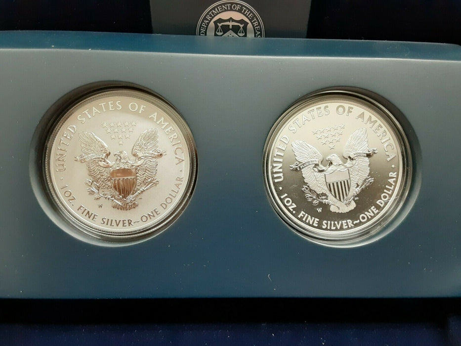 2013-W American Silver Eagle West Point Mint 2 Coin Silver Set in OGP w/COA