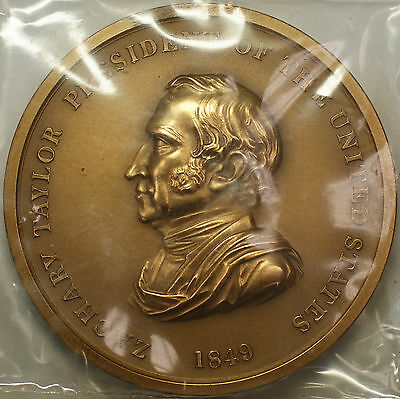 Zachary Taylor Presidential High Relief Bronze Peace Medal US Mint