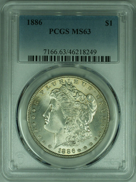 1886 Morgan Silver Dollar Coin PCGS MS-63 (47A)