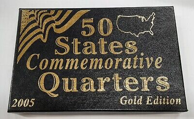 2005 Commemorative Quarters Gold Edition Set 5 Coins Total in Case W/COA