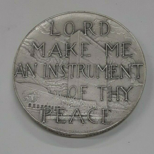 1965 .999 Fine Silver Medal Celebrating Pope Paul VI's Mission to the UN by MACo
