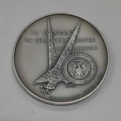 Gerald R. Ford 1974 Inaugural Medal in .999 Fine Silver 63MM by Medallic Art