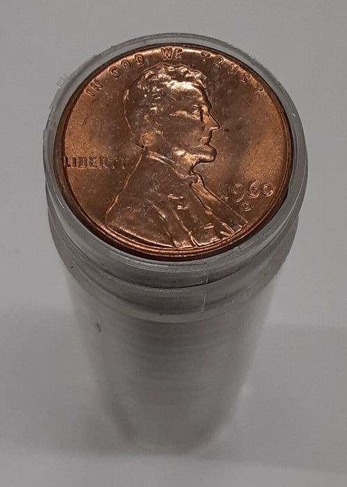 1960-D United States Roll Of Lincoln Pennies *Large Date* 50 Coins Total