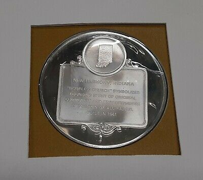 1971 New Harmony IN Great Historic Sites PR Silver Medal in First Day Cover