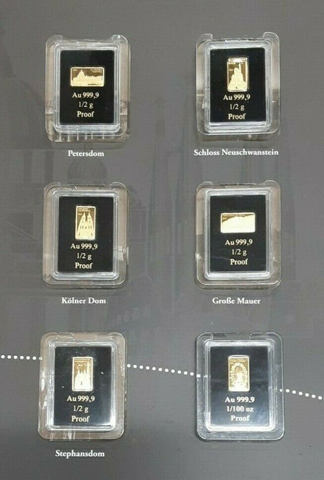2018-21 Austria 12 Piece Gold Bar Set in Original Packaging w/COA - See Photos