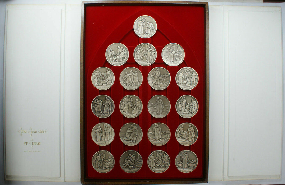 Complete Parables of Jesus Solid Sterling Silver 20 Medal Set Pietro Montana
