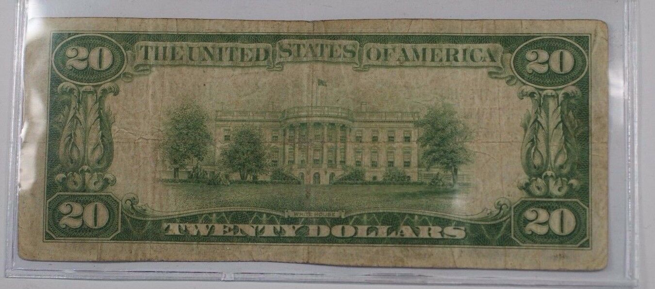 1929 $20 National Currency Note National Banknote of Gaithersburg MD CH#4608 WHW