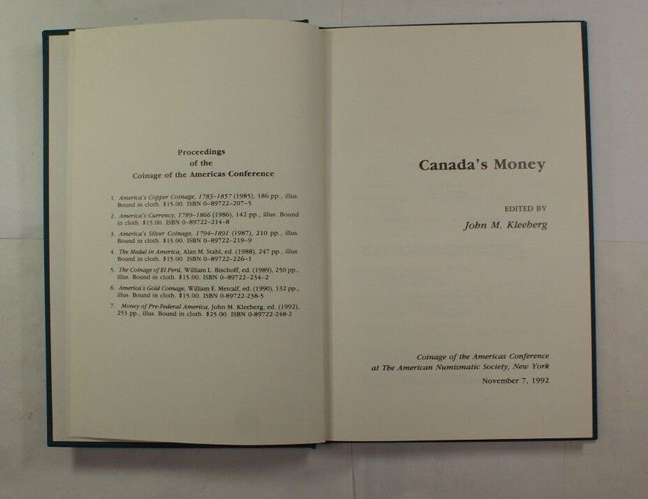Canada's Money COAC New York 1992 RSE C19