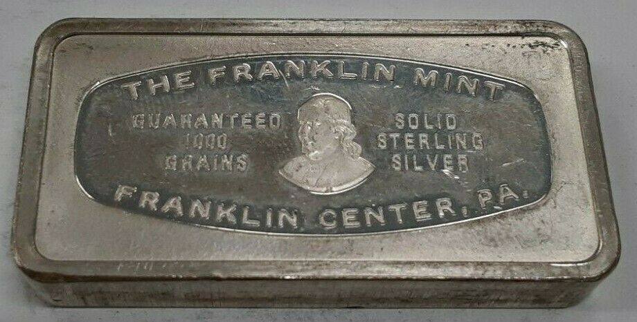1000 Grain Sterling Silver Ingot, Union Planters Nat'l Bank of Memphis, TN  #42