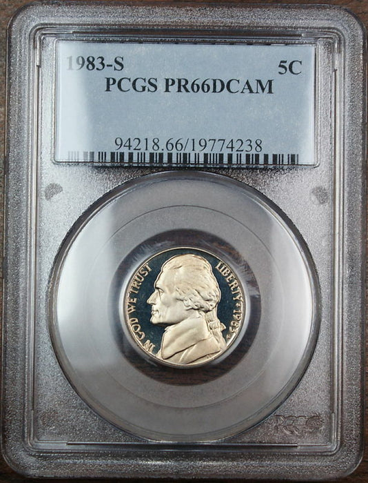 1983-S Proof Jefferson Nickel, PCGS PR-66 DCAM