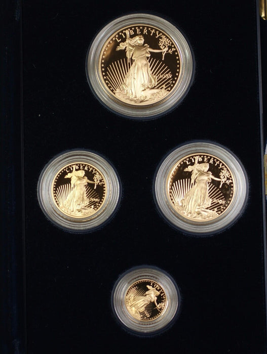 2005 US Mint American Gold Eagle AGE 4 Coin Proof Set as Issued with COA NO box