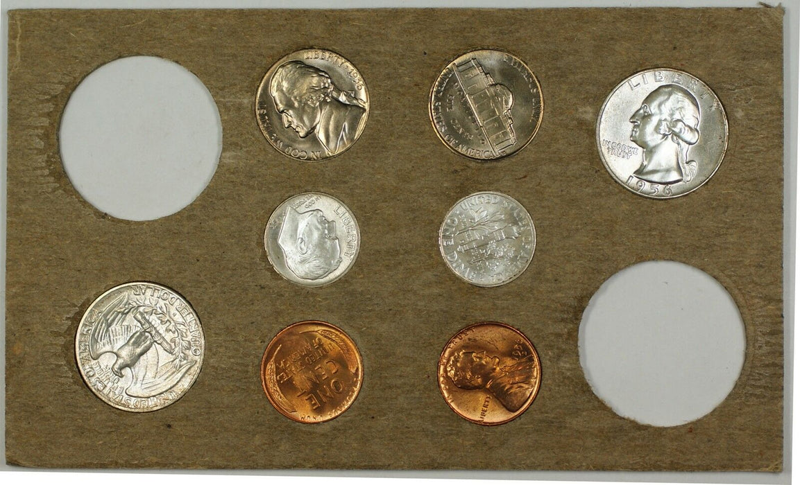 1956 U.S. Complete Original Naturally Toned Double Mint Set 18 Coins 10 Silver
