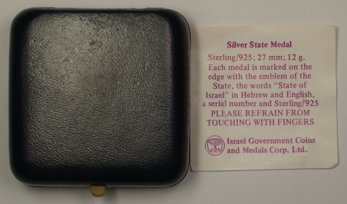 1987 Israel Mother and Wife Sterling Silver Proof Medal with Case & COA (2J)
