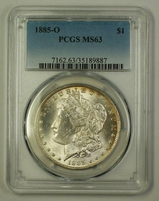 1885-O US Morgan Silver Dollar Coin $1 PCGS MS-63 (A) (18)