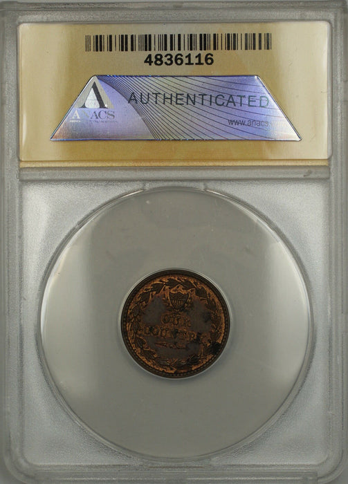 Patriotic Civil War Token 231/352AA ANACS MS-60 Details Corroded (Red-Brown)